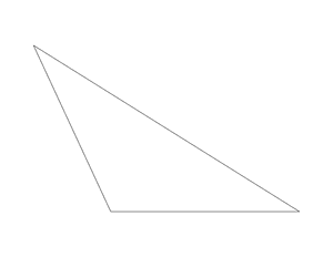 Obtuse Triangle Shape Outline Craft Template Printable