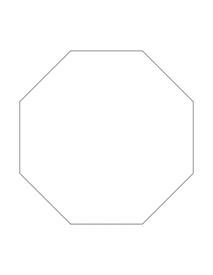 Octagon Shape Outline Craft Template Printable