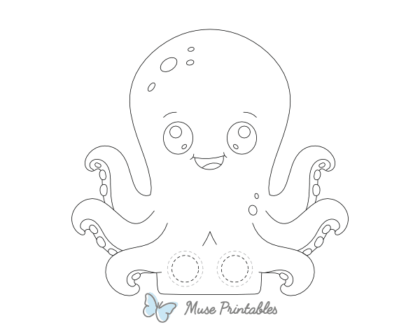 Octopus Two Finger Puppet Craft Template Printable