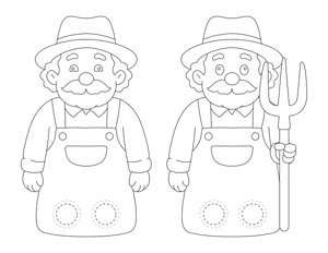 Old Macdonald Two Finger Puppet Craft Template Printable