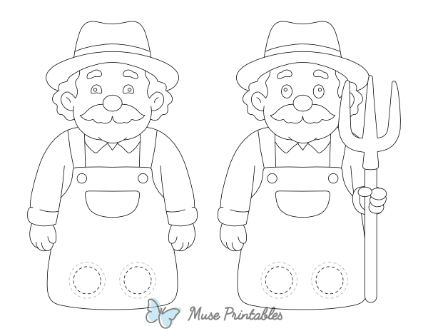 Old Macdonald Two Finger Puppet Craft Template Printable