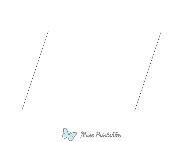 Parallelogram Shape Outline Craft Template Printable
