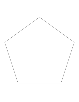 Pentagon Shape Outline Craft Template Printable