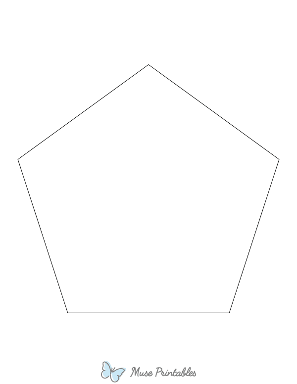 Pentagon Shape Outline Craft Template Printable