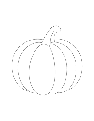 Pumpkin Outline Craft Template Printable