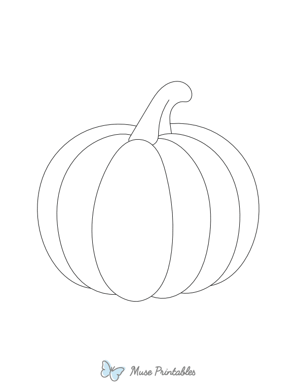 Pumpkin Outline Craft Template Printable