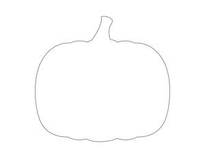 Pumpkin Shape Outline Craft Template