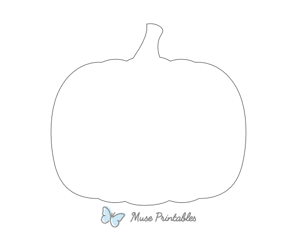 Pumpkin Shape Outline Craft Template