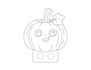 Pumpkin Two Finger Puppet Craft Template Printable