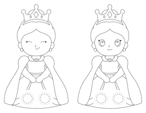 Queen Two Finger Puppet Craft Template Printable