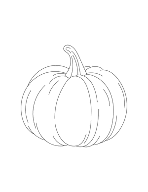 Realistic Pumpkin Outline Craft Template Printable