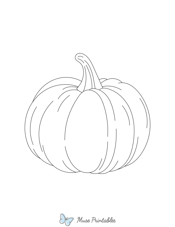 Realistic Pumpkin Outline Craft Template Printable