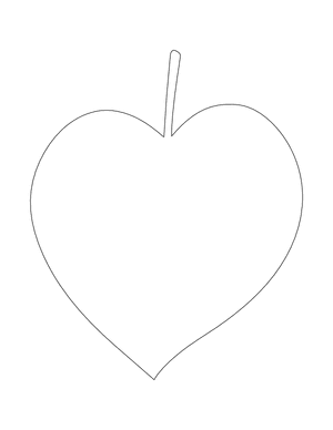 Redbud Leaf Shape Outline Craft Template