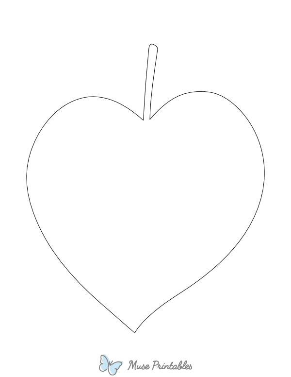 Redbud Leaf Shape Outline Craft Template