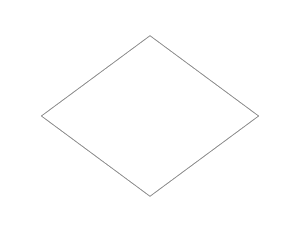 Rhombus Shape Outline Craft Template Printable