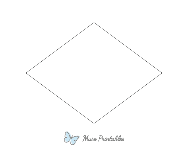 Rhombus Shape Outline Craft Template Printable