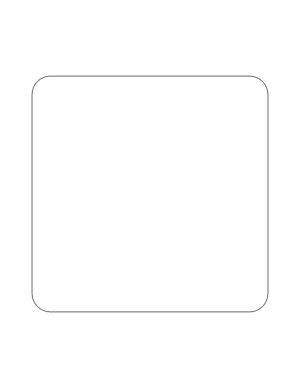 Rounded Square Shape Outline Craft Template Printable