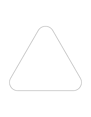 Rounded Triangle Shape Outline Craft Template Printable