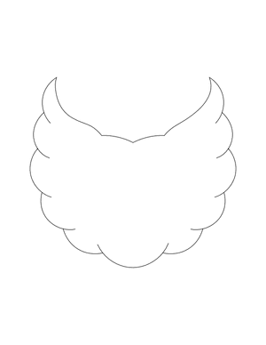 Santa Claus Beard Outline Craft Template Printable