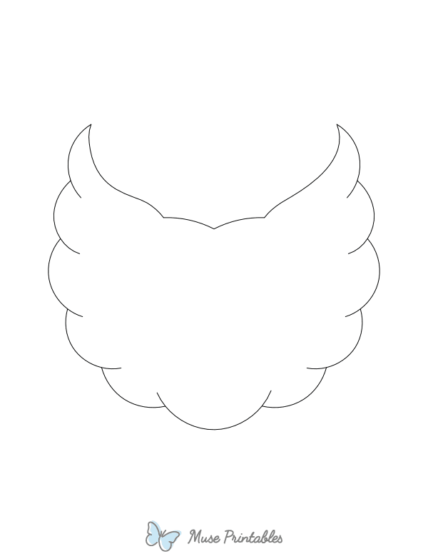 Santa Claus Beard Outline Craft Template Printable