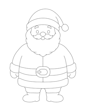 Santa Claus Outline Craft Template Printable