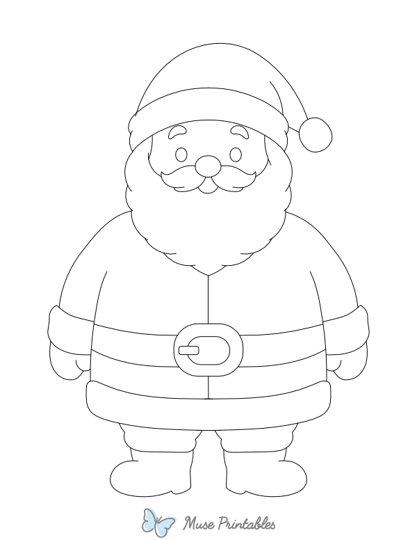 Santa Claus Outline Craft Template Printable