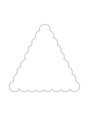 Scalloped Triangle Shape Outline Craft Template Printable