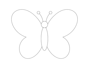 Simple Butterfly Outline Craft Template Printable