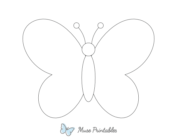 Simple Butterfly Outline Craft Template Printable
