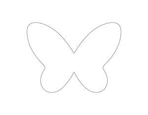 Simple Butterfly Shape Outline Craft Template Printable