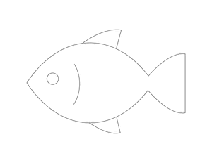 Simple Fish Outline Craft Template Printable