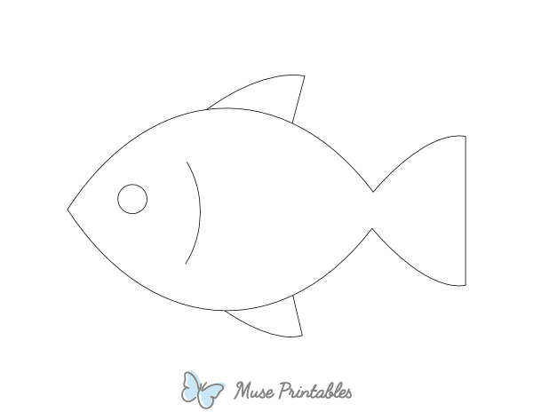 Simple Fish Outline Craft Template Printable