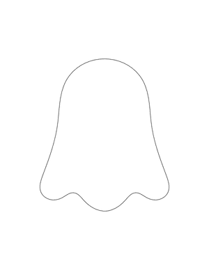 Simple Ghost Shape Outline Craft Template Printable