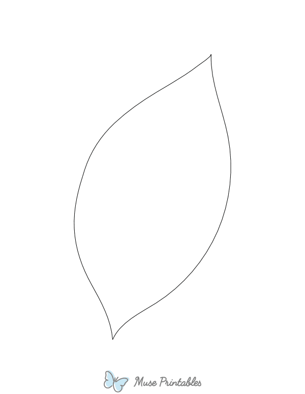 Simple Leaf Shape Outline Craft Template