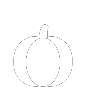 Simple Pumpkin Outline Craft Template Printable