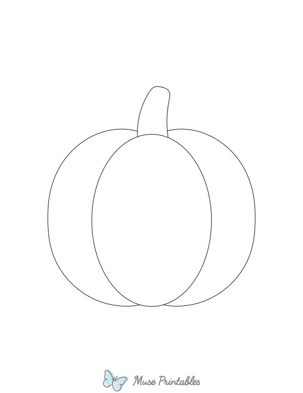Simple Pumpkin Outline Craft Template Printable