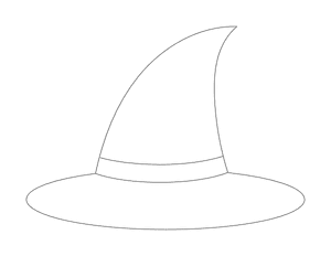 Simple Witch Hat Outline Craft Template Printable