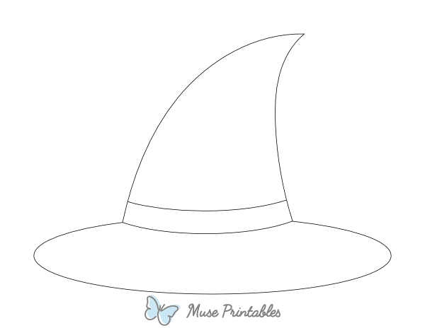 Simple Witch Hat Outline Craft Template Printable