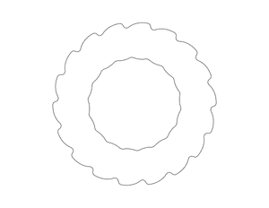 Simple Wreath Outline Craft Template Printable