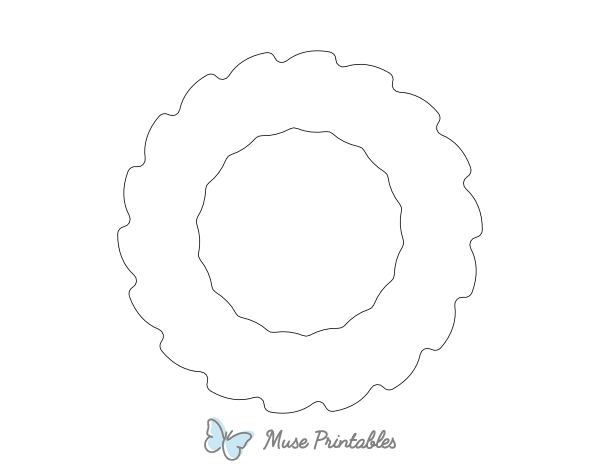 Simple Wreath Outline Craft Template Printable