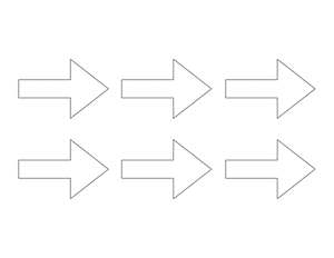 Small Arrow Shape Outline Craft Template Printable