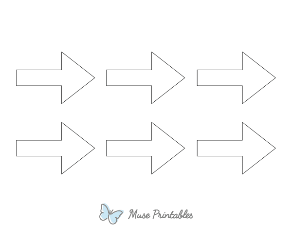 Small Arrow Shape Outline Craft Template Printable