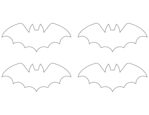 Small Bat Shape Outline Craft Template Printable