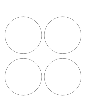 Small Circle Shape Outline Craft Template Printable