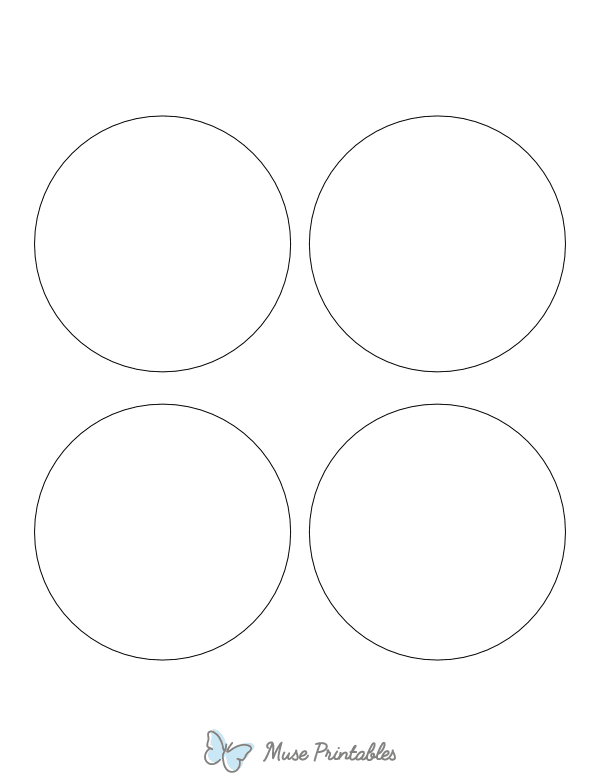 Small Circle Shape Outline Craft Template Printable