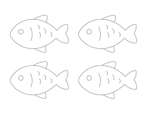 Small Fish Outline Craft Template Printable