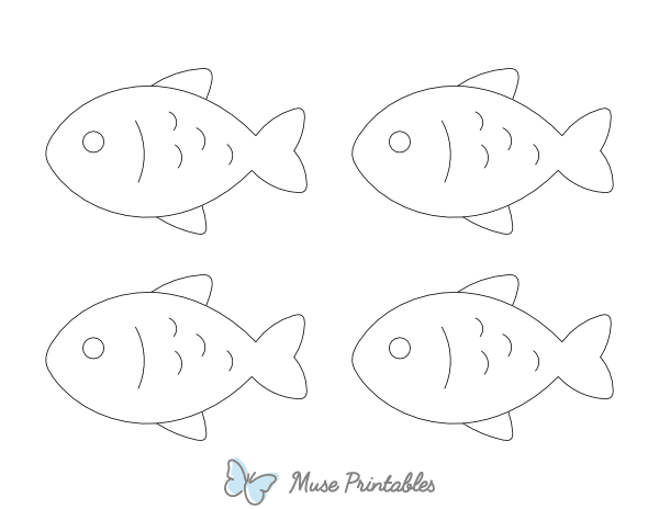 Small Fish Outline Craft Template Printable