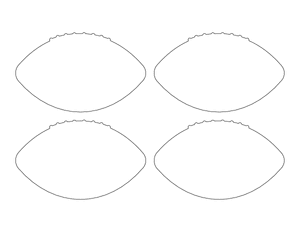 Small Football Shape Outline Craft Template Printable