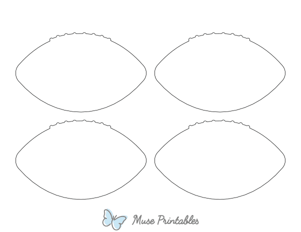 Small Football Shape Outline Craft Template Printable