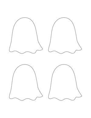 Small Ghost Shape Outline Craft Template Printable